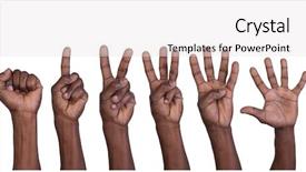  Presentation with counting - Slide set enhanced with child watering a plant background and a gray colored foreground