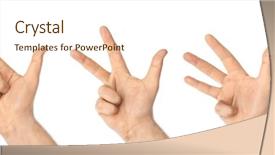  Presentation with counting - PPT layouts with counting hands 1 to 5 background and a cream colored foreground