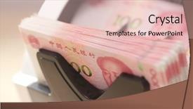  Presentation with counting - Slide set featuring counting money machine for rmb background and a lemonade colored foreground