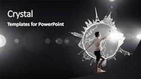  Presentation with travel - Slides enhanced with countries aroud world - businesswoman standing on chair background and a black colored foreground