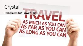  Presentation with world travel - Amazing presentation theme having countries aroud world - travel as much far long backdrop and a white colored foreground