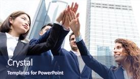  Presentation with business partner people joining hand - PPT layouts with countries contract - group of business people joining background and a navy blue colored foreground