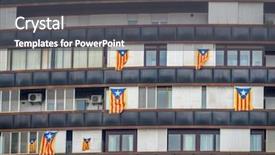  Presentation with windows - Audience pleasing theme consisting of countries fighting - house in barcelona windows adorned backdrop and a dark gray colored foreground
