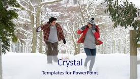  Presentation with snowball - Audience pleasing slide deck consisting of countries fighting - young couple having snowball fight backdrop and a sky blue colored foreground