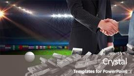  Presentation with business pitch - PPT theme consisting of countries handshaking - business people shaking hands background and a  colored foreground