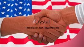  Presentation with corporate events and decoration presentation - Amazing presentation design having countries handshaking - corporate men doing handshake backdrop and a red colored foreground