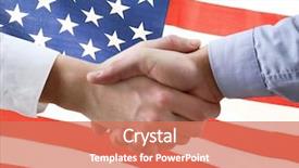  Presentation with african american men - PPT layouts having countries handshaking - men shaking hands and american background and a coral colored foreground