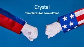  Presentation with shaking hands - PPT layouts enhanced with countries handshaking - picture of partnership handshake background and a gray colored foreground