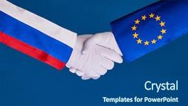  Presentation with partnership - PPT theme featuring countries handshaking - picture of partnership handshake background and a ocean colored foreground