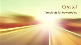  Presentation with asphalt road - Beautiful theme featuring country asphalt road in motion backdrop and a cream colored foreground