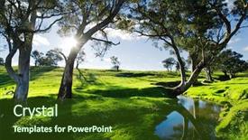  Presentation with country - Cool new slides with country austrilia - adelaide hills landscape backdrop and a tawny brown colored foreground