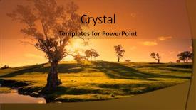  Presentation with rural - Audience pleasing slides consisting of country austrilia - rural adelaide hills landscape backdrop and a red colored foreground