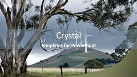  Presentation with rural australia - Beautiful PPT theme featuring country austrilia - wind farm in rural australia backdrop and a gray colored foreground