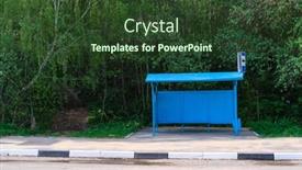  Presentation with bus station - Presentation with country-bus-station background and a  colored foreground