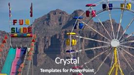  Presentation with country fair - Audience pleasing PPT layouts consisting of country carnival at the base backdrop and a dark gray colored foreground