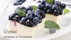  Presentation with blueberry - Colorful slide deck enhanced with country chic - blueberry cheese cake backdrop and a lemonade colored foreground