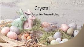  Presentation with indian pastel color - Beautiful slides featuring country chic - easter pastel colored decoration backdrop and a light gray colored foreground