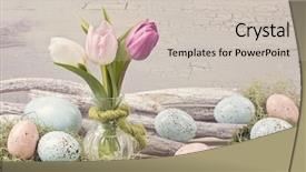  Presentation with indian pastel color - Beautiful slide set featuring country chic - easter pastel colored decoration backdrop and a soft green colored foreground