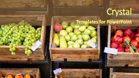  Presentation with rustic wood turquoise - Amazing presentation theme having country fair - fruits on rustic wooden boxes backdrop and a tawny brown colored foreground