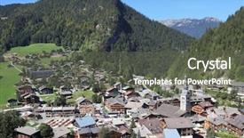  Presentation with country fair - Colorful PPT theme enhanced with country fair in haute savoie backdrop and a  colored foreground