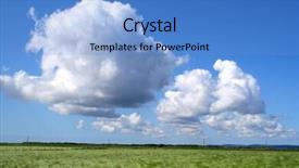  Presentation with country - Presentation theme enhanced with telephone poles - country field with long grass background and a teal colored foreground