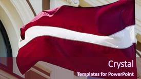  Presentation with nato - Cool new presentation theme with country flags - national flag of latvian republic backdrop and a wine colored foreground