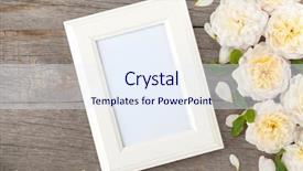  Presentation with roses - PPT theme with country frames - blank photo frame and white background and a sky blue colored foreground