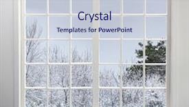  Presentation with snow - Slide deck enhanced with country frames - residential window with snow background and a lemonade colored foreground