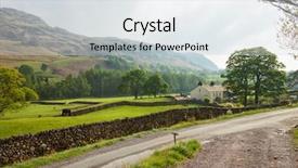  Presentation with england - PPT layouts enhanced with typical lake district scene background and a sky blue colored foreground