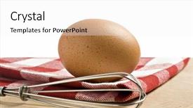  Presentation with white pigeon against the blue - Slide deck featuring country kitchen - one egg against a white background and a  colored foreground