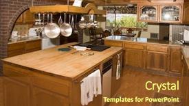  Presentation with country - Presentation theme enhanced with country kitchen in a very background and a  colored foreground
