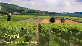  Presentation with italia - Slide set featuring country landscape of north italia background and a tawny brown colored foreground