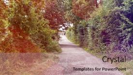  Presentation with british - Slides having country lane in british countryside background and a  colored foreground