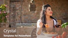  Presentation with home garden - PPT layouts featuring country-life-an-italian-woman background and a violet colored foreground