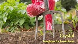  Presentation with rubber - Cool new presentation design with country life time - woman wearing red rubber boots backdrop and a  colored foreground