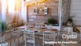  Presentation with old rusty pipe - Cool new slide deck with country living - small dining room backdrop and a gray colored foreground