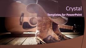  Presentation with country music - PPT theme having country-music-festival-live-concert background and a tawny brown colored foreground