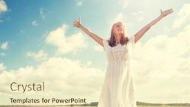  Presentation with country - Beautiful PPT theme featuring country-nature-summer-holidays-vacation backdrop and a soft green colored foreground