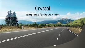  Presentation with asphalt road - Beautiful slide set featuring country of new zealand backdrop and a light blue colored foreground