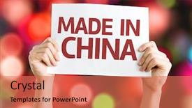  Presentation with china - Colorful presentation design enhanced with made in china card backdrop and a red colored foreground