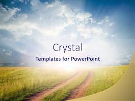 Country Road Between Spring Fields PPT template 41 | CrystalGraphics