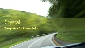  Presentation with motion - Presentation theme having country-road-blurred-motion background and a tawny brown colored foreground