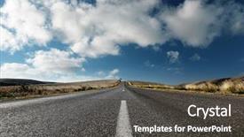  Presentation with country - Presentation featuring country road in south australia background and a dark gray colored foreground