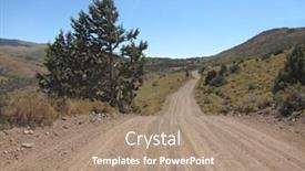  Presentation with california - Audience pleasing PPT theme consisting of country-road-in-the-mountains backdrop and a coral colored foreground