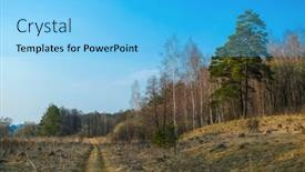  Presentation with region - Amazing presentation theme having country-road-in-tula-region backdrop and a light blue colored foreground