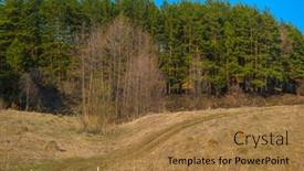  Presentation with region - Colorful presentation theme enhanced with country-road-in-tula-region backdrop and a coral colored foreground
