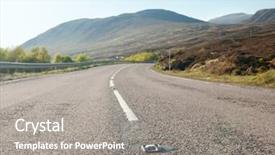  Presentation with country - Slides enhanced with country road winding background and a gray colored foreground