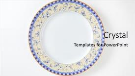  Presentation with trim - Presentation with country style dinner plate background and a sky blue colored foreground