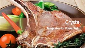  Presentation with meat food - Cool new theme with country style ribs - meat food roast rib backdrop and a coral colored foreground