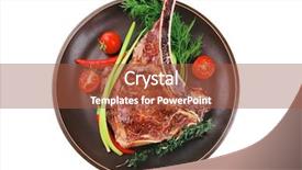  Presentation with roast sirloin beef - Slide set consisting of country style ribs - savory roasted beef spare rib background and a  colored foreground